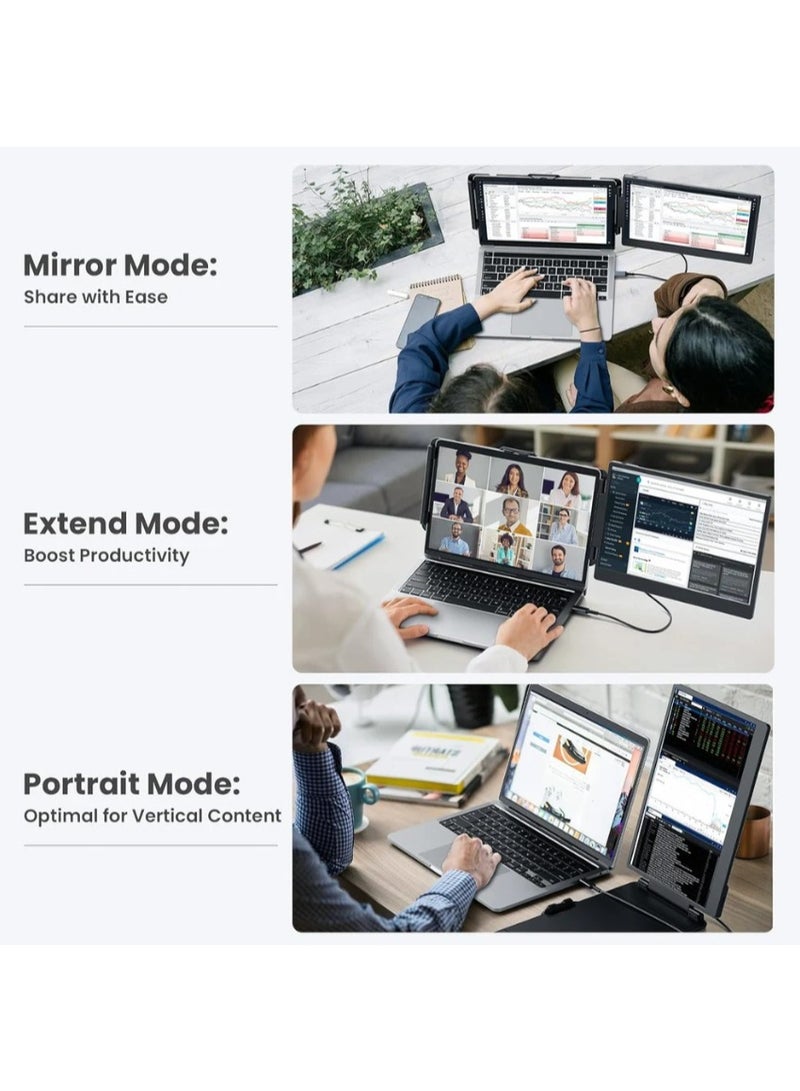 موسع شاشة مزدوج للحاسوب المحمول V2com 14 بوصة - S1 - Image 5